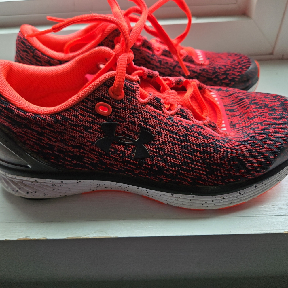 Under Armour Kids Sneakers - Black and Neon Red